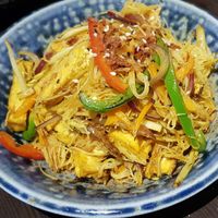 Singapore noodles at Suissi Vegan Kitchen  in Glasgow