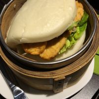 Bao nun with tempeh at Suissi Vegan Kitchen  in Glasgow