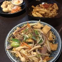 Crispy noodles!  at Suissi Vegan Kitchen  in Glasgow