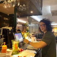 [One of the hard working Manager, who let you feel very welcome. Ashe Ashe O.] at Suissi Vegan Kitchen  in Glasgow