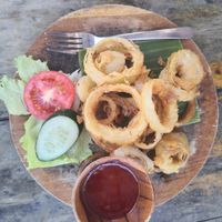 Onion rings at Lesehan in Manggis