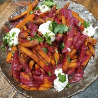Sweet potato fries at Honest Greens - Serrano in Madrid