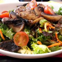 Salad with mushrooms at Catz Cafe in Dusseldorf