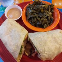 The chipotle sauce was amazing and actually spicy at Flying Biscuit Cafe in Peachtree City