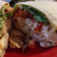Lots of tofu, but could've been seasoned... at all at Flying Biscuit Cafe in Peachtree City