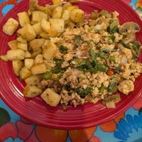 Vegan tofu scramble with moondust potatoes. at Flying Biscuit Cafe in Peachtree City