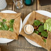 top: bernard galette, bottom: de gaulle galette  at Crêperiet in Lund
