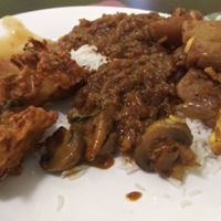 Buffet vegan items at India Garden in Bel Air