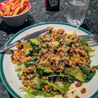 Mediterranean salad: 
Couscous, bulgar wheat, black lentils, butternut
squash, green beans, broccoli and spring onion  at Frankie & Benny's - Omni Centre in Edinburgh