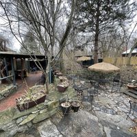 Outdoor patio (dog friendly) #Veganuary at Blue Moon Cafe in Shepherdstown
