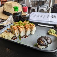 Veggie lunch at Akira Sushi in Santa Cruz