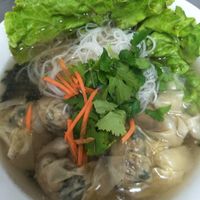 Soupe raviolis at Le Petit Vegetarien in Paris