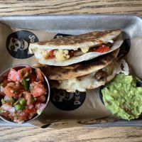 Vegan quesadillas  at Diego's Barrio Cantina in Middletown