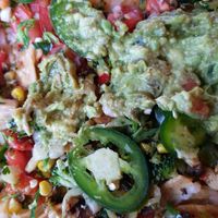 Vegan nachos with guac at Diego's Barrio Cantina in Middletown