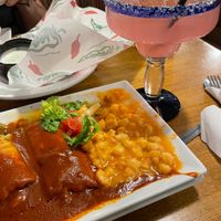 Vegan tamales. Prickly pear margarita  at Silver Moon Cafe in Santa Rosa
