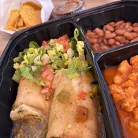 Tamales with green sauce   at Silver Moon Cafe in Santa Rosa