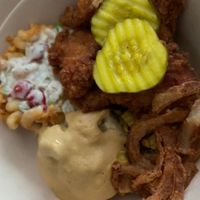 DFC bowl with Buffalo Mac n cheese  at Dharma Southern Kitchen in Tampa