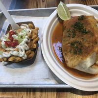 Wet burrito and Mac n cheese buffalo  at Dharma Southern Kitchen in Tampa