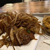Chili dawg with garlic Mac n cheese   at Dharma Southern Kitchen in Tampa