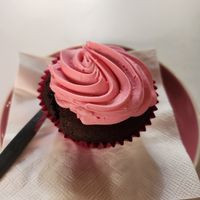 Choc raspberry at The Cupcake Queens in Melbourne