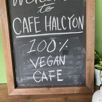 Sign at Cafe Halcyon in Chatan