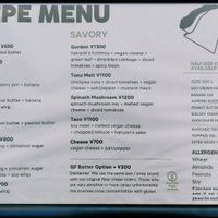 Menu at Cafe Halcyon in Chatan