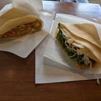 Half size crepes at Cafe Halcyon in Chatan