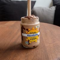 Peanut butter smoothie at Cafe Halcyon in Chatan