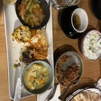 Vegan plate. Sorry.  Thought of the photo halfway through the meal!!   at Taksim Square in Moonee Ponds