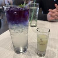 Butterfly Pea Flower Limeade. DELICIOUS!!   at Asian Mint in Richardson