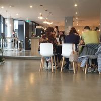 Inside plenty of seating at The Re-Up in Moonee Ponds