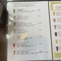Smoothie selection  at Parlor Neppu Asia in Naha