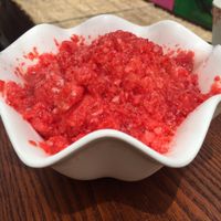 Strawberry snowcone  at Palm Tree in Busan