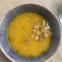 Pumpkin soup  at A Praça in Sintra
