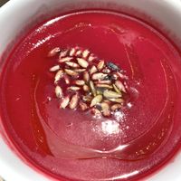 Beet soup  at A Praça in Sintra