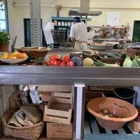 Kitchen, there was more seating on the wall to the left  at A Praça in Sintra