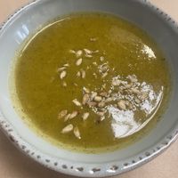 Coriander soup   at A Praça in Sintra