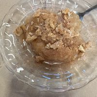 Homemade apple sauce version of apple pie  at A Praça in Sintra