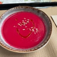 Beet soup is smiling at me! at A Praça in Sintra