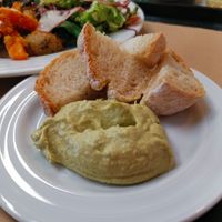AdvocadoHummus and bread.  at A Praça in Sintra