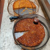 vegetarian and vegan almond tart at A Praça in Sintra