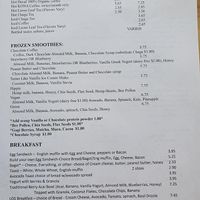 Menu - Page 1 at Logical Sip Cafe and Coffee in Brewer