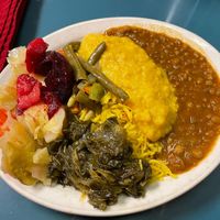 “A little bit of everything” from the buffet  at Natural Oasis Cafe in Rochester