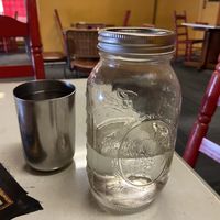 I appreciate the water served in glass jars .  at Natural Oasis Cafe in Rochester