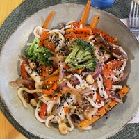 Udon con verduras y guisante texturizado   at A Porta Verde in Santiago De Compostela