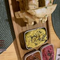 Pâté with toasted pitta bread  at A Porta Verde in Santiago De Compostela