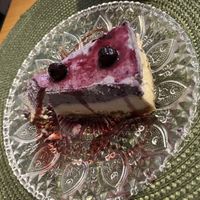 Blueberry raw cake  at A Porta Verde in Santiago De Compostela