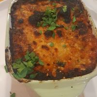 Vegan lasagne at A Porta Verde in Santiago De Compostela