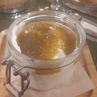 Passion fruit mousse at A Porta Verde in Santiago De Compostela