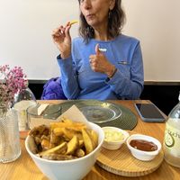 Chips with skin on !!  at A Porta Verde in Santiago De Compostela